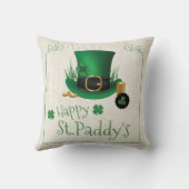 Leprechaun Hat Happy St. Paddy's ID636 クッション (裏面)