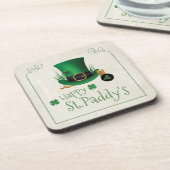 Leprechaun Hat Happy St. Paddy's ID636 コースター (左側)