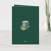 Leprechaun Hat Happy St Patrick Day Card カード (裏面)