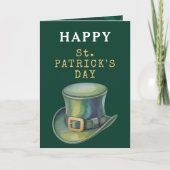 Leprechaun Hat Happy St Patrick Day Card カード (正面)