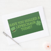 Leprechaun Hugスタンプ 長方形シール (封筒)