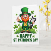 Leprechaun Joy Faux Gold Foil Card カード (黄色い花)