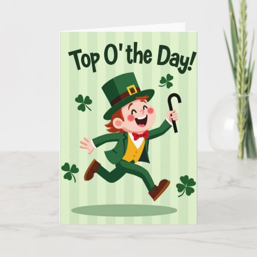 Leprechaun Joy Illustration Card カード (正面)