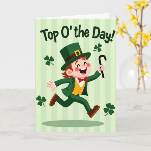 Leprechaun Joy Illustration Card カード (黄色い花)