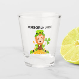 Leprechaun Juice おもしろい LeprechaunとShamrock ショットグラス