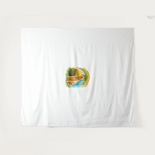 Leprechaun Lab - St. Patrick's Day Dog タペストリー (正面(横))