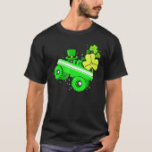 Leprechaun Monster Truck Shamrock St Patrick Day B Tシャツ (正面)