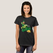 Leprechaun Monster Truck Shamrock St Patrick Day B Tシャツ (正面フル)
