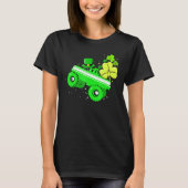 Leprechaun Monster Truck Shamrock St Patrick Day B Tシャツ (正面)