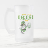 Leprechaun Mugでアイルランド語を取得 フロストグラスビールジョッキ (左)