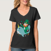 Leprechaun Narwhale Cute St Patricks Day 2020 Boy Tシャツ (正面)