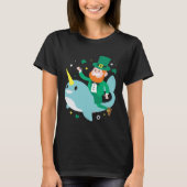 Leprechaun Narwhale  Cute St Patricks Day 2020 Boy Tシャツ (正面)
