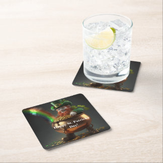 Leprechaun Pot Of Gold  スクエアペーパーコースター