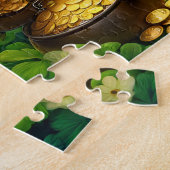 Leprechaun Pot of Gold Pursuit St Patrick's Day ジグソーパズル (側面)