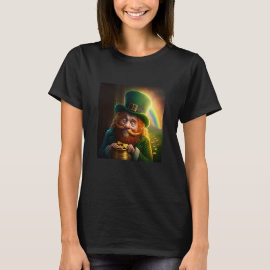 Leprechaun Pot of Gold Rainbow St Patrick's Day Lu Tシャツ (正面)