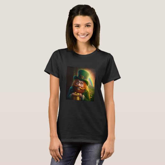 Leprechaun Pot of Gold Rainbow St Patrick's Day Lu Tシャツ (正面フル)