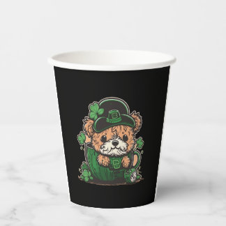 Leprechaun Puppies Sticker, St. Patrick's Day. 紙コップ