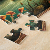 Leprechaun Rainbow Bridge Vintage Irish Scene ジグソーパズル (側面)