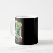 Leprechaun Riding Dinosaur St Patricks Day Boys Me コーヒーマグカップ (正面左)