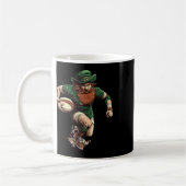 Leprechaun Rugby Funny Rugby Player St Patricks Da コーヒーマグカップ (左)