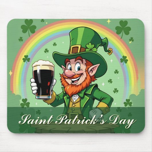 Leprechaun’s Cheers Beneath the Rainbow マウスパッド (正面)