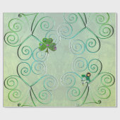 Leprechaun Shamrock Wrapping Paper ラッピングペーパー (フラット)