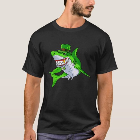Leprechaun Shark St Patricks Day Pajama Kids Boys  Tシャツ (正面)