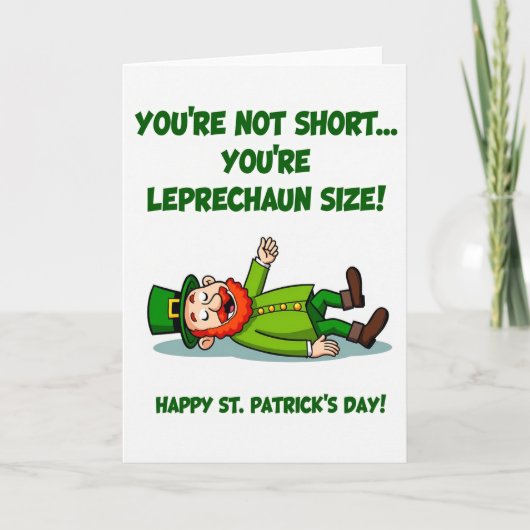 Leprechaun Size St Patricks Card カード (正面)