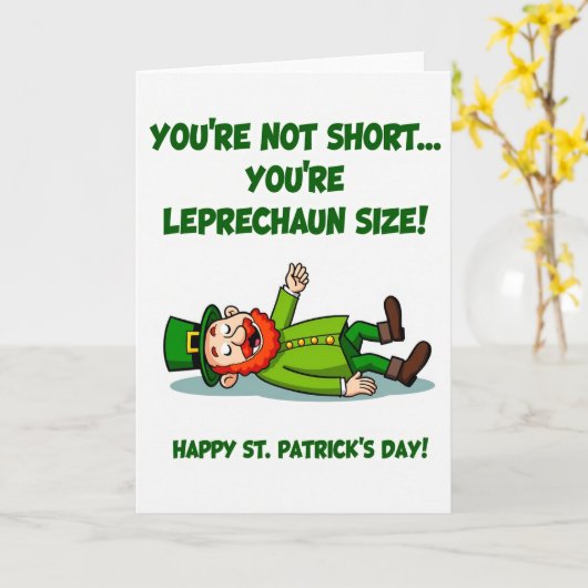 Leprechaun Size St Patricks Card カード (黄色い花)