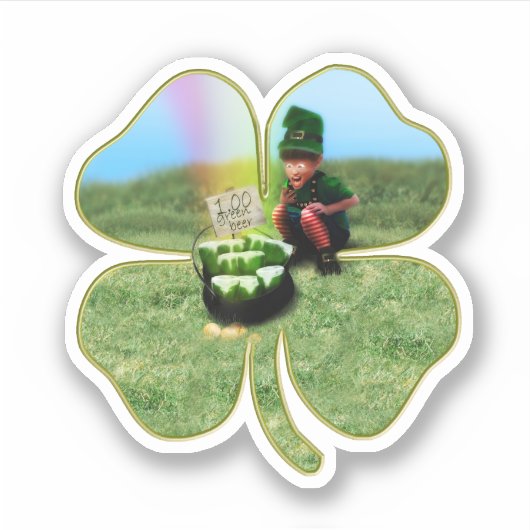 Leprechaun St. Patrick's Day シール (正面)