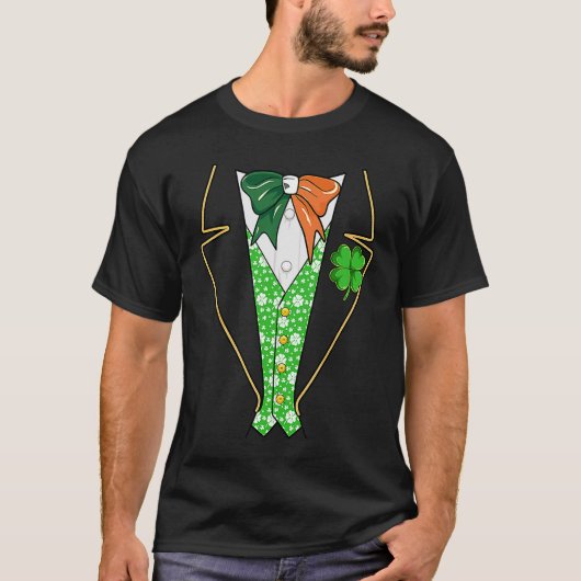 Leprechaun Tuxedo Irish Costume Saint Patricks Day Tシャツ (正面)