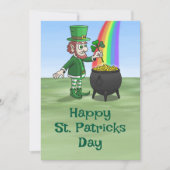 Leprechaun's pot of gold for St. Patrick's Day シーズンカード (正面)