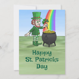 Leprechaun's pot of gold for St. Patrick's Day シーズンカード