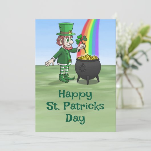 Leprechaun's pot of gold for St. Patrick's Day シーズンカード (スタンド正面)