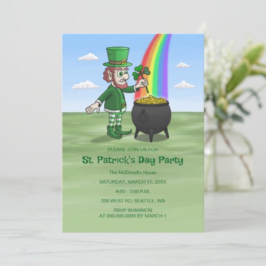 Leprechauns St. Patrick's day party 招待状 (スタンド正面)