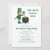 Leprechauns St. Patrick's day party 招待状 (正面)