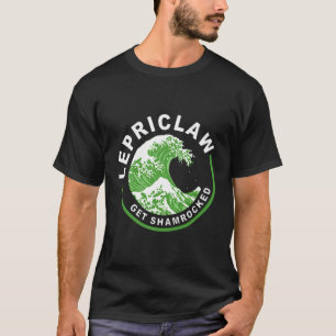 LepriclawはSt Patrickの日を飲んでシャムロックを取得 Tシャツ