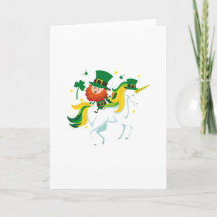 LepricornのユニコーンのSt patricks dayの子供か女の子 カード