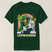 Lepricorn Leprechaun Riding UnicornSt patricks・ダ Tシャツ (デザイン正面)