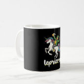 Lepricorn Leprechaun Unicorn St Patrick's Day コーヒーマグカップ (正面左)
