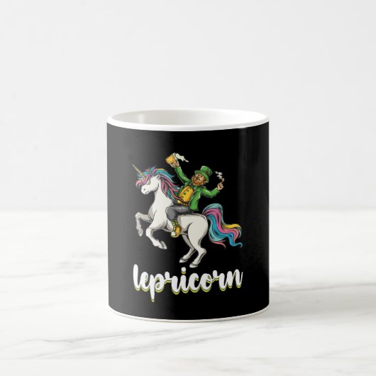 Lepricorn Leprechaun Unicorn St Patrick's Day コーヒーマグカップ (中央)