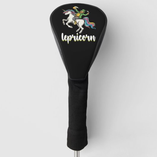 Lepricorn Leprechaun Unicorn St Patrick's Day ゴルフヘッドカバー (正面)