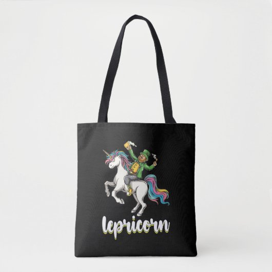 Lepricorn Leprechaun Unicorn St Patrick's Day トートバッグ (正面)