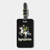 Lepricorn Leprechaun Unicorn St Patrick's Day ラゲッジタグ (正面縦)
