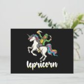 Lepricorn Leprechaun Unicorn St Patrick's Day 招待状 (スタンド正面)