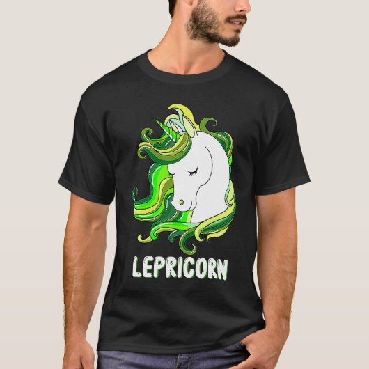 Lepricorn Leprechaun Unicorn  St Patricks Day Kids Tシャツ (正面)