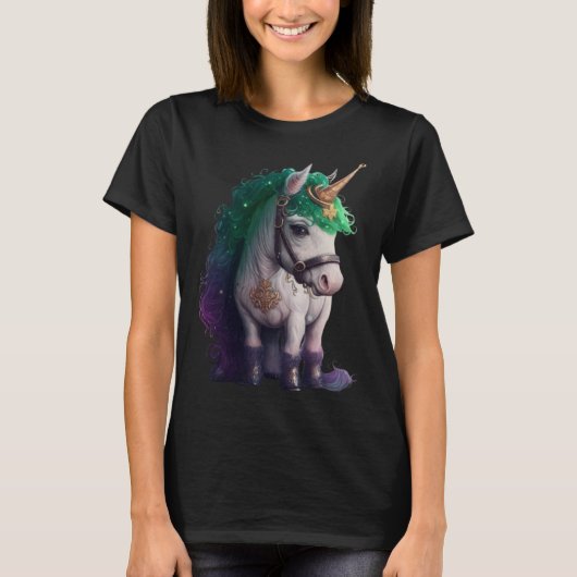 Lepricorn Unicorn Kids Girls Lucky St Patricks Day Tシャツ (正面)