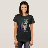 Lepricorn Unicorn Kids Girls Lucky St Patricks Day Tシャツ (正面フル)