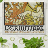 L'Ermitageアールヌーボーの花柄 キッチンタオル (折り畳み)