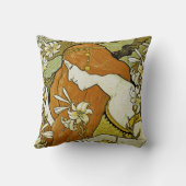 L'Ermitageアールヌーボーの花柄 クッション (裏面)